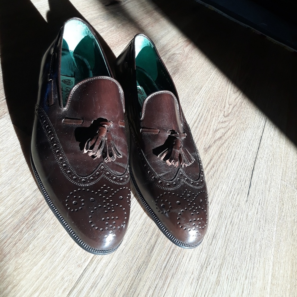 Men's Vintage Gucci Brown Wingtip with tassels 43D